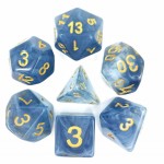 Blue Jade Effect Polydice Set